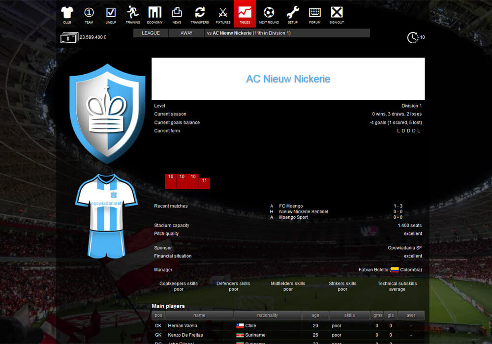 Online voetbalmanager